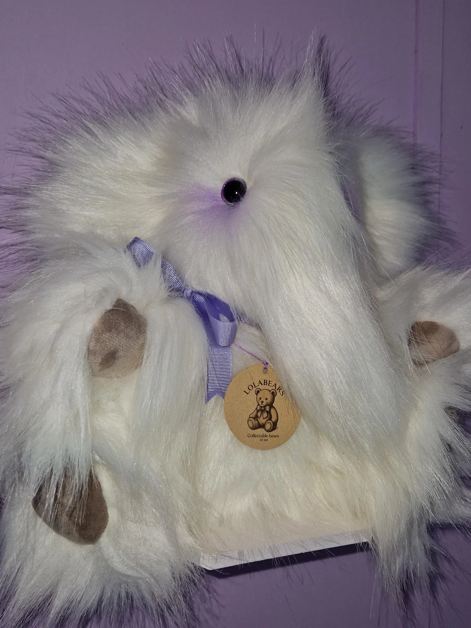 Baby Elliekins 14 inch handmade collectable elephant teddy by Lolabears scented with Bedtime Bath lavender and chamomile