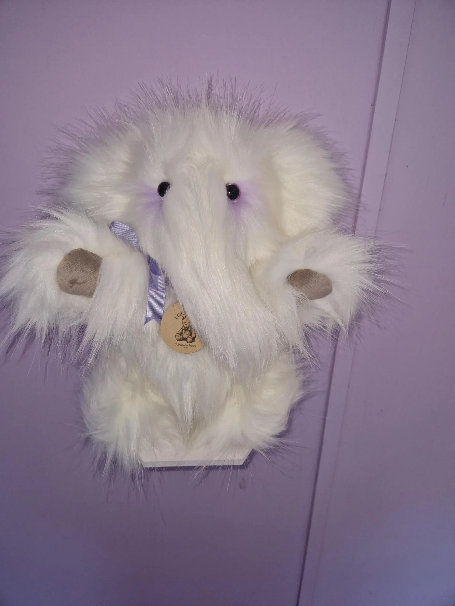 Baby Elliekins 14 inch handmade collectable elephant teddy by Lolabears scented with Bedtime Bath lavender and chamomile